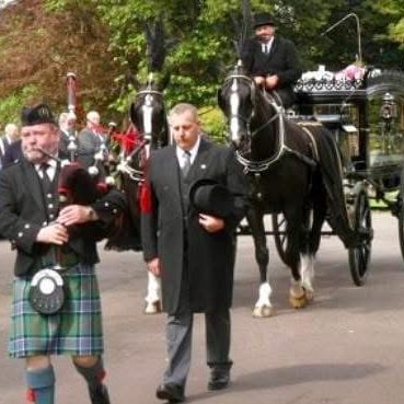 Funeral procession in Falkirk Scotland